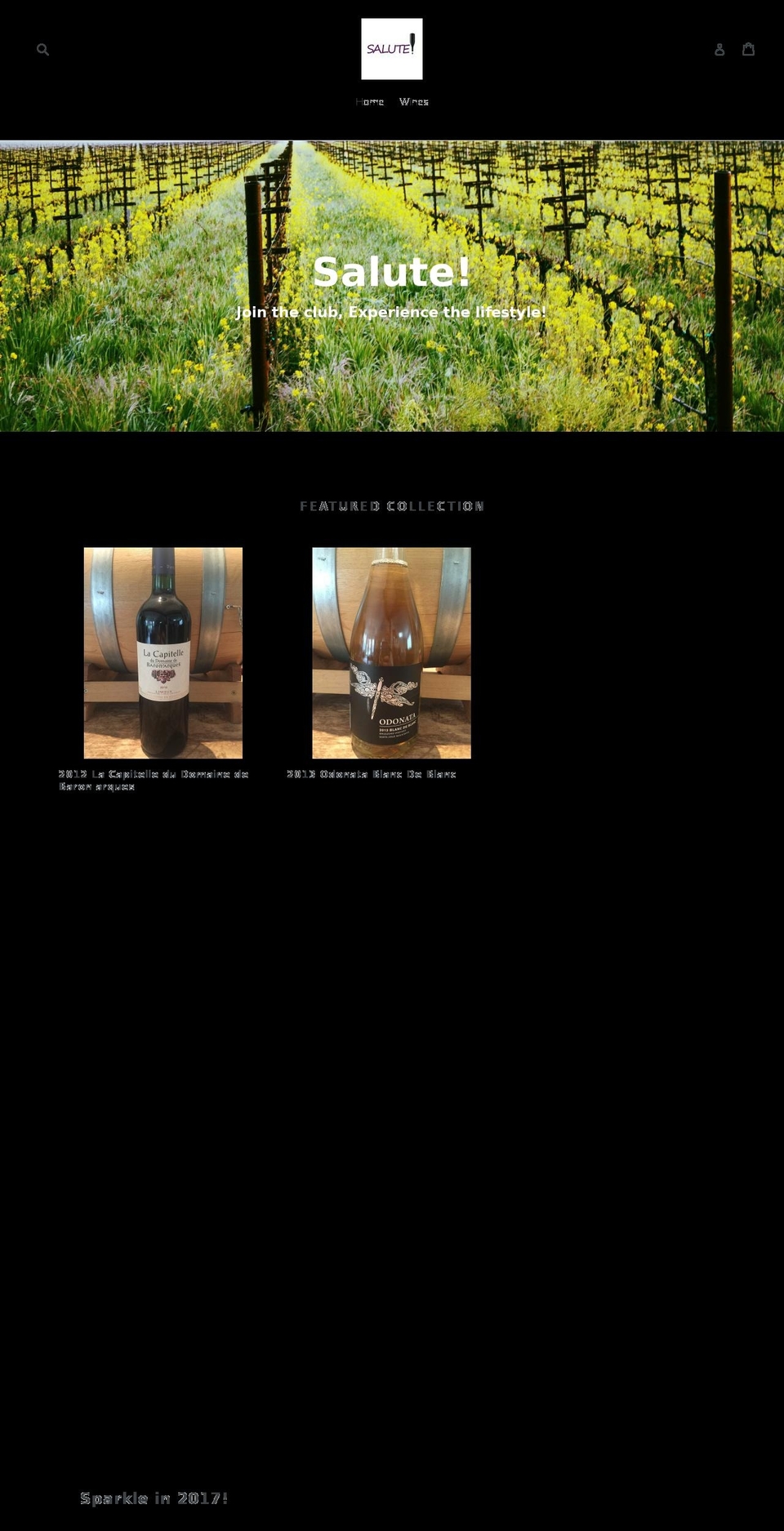 salutewineclub.com — Shopify storefront screenshot