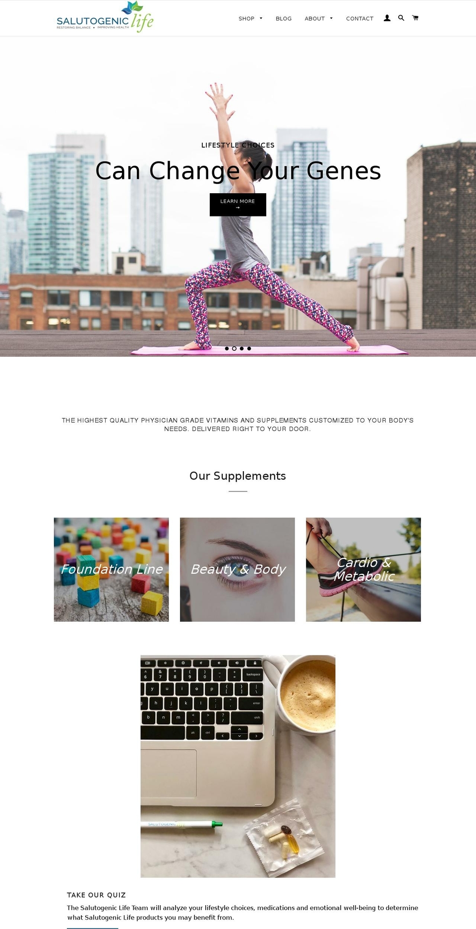 salutogeniclife.com shopify website screenshot