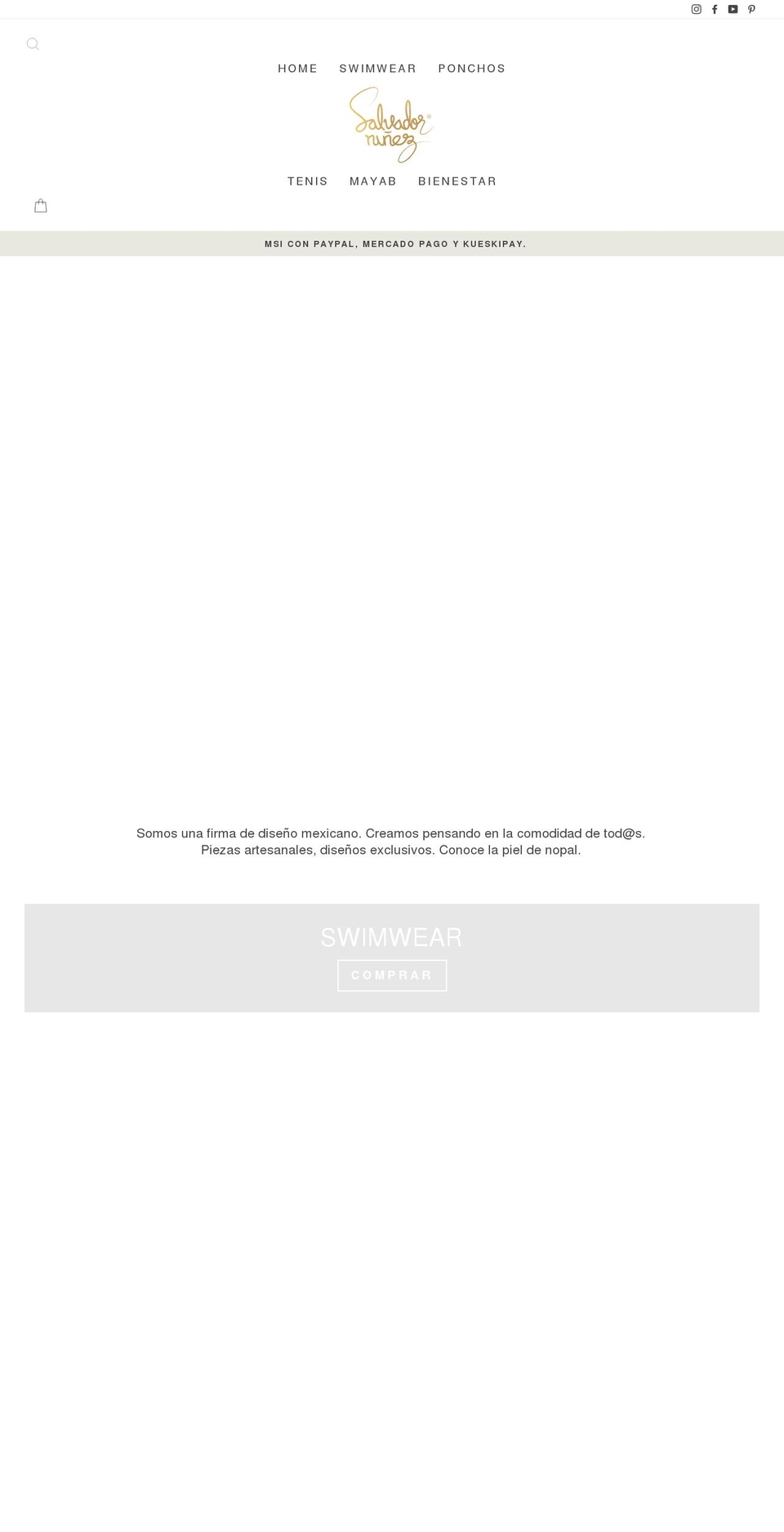 salvadornunezshop.com — Shopify storefront screenshot