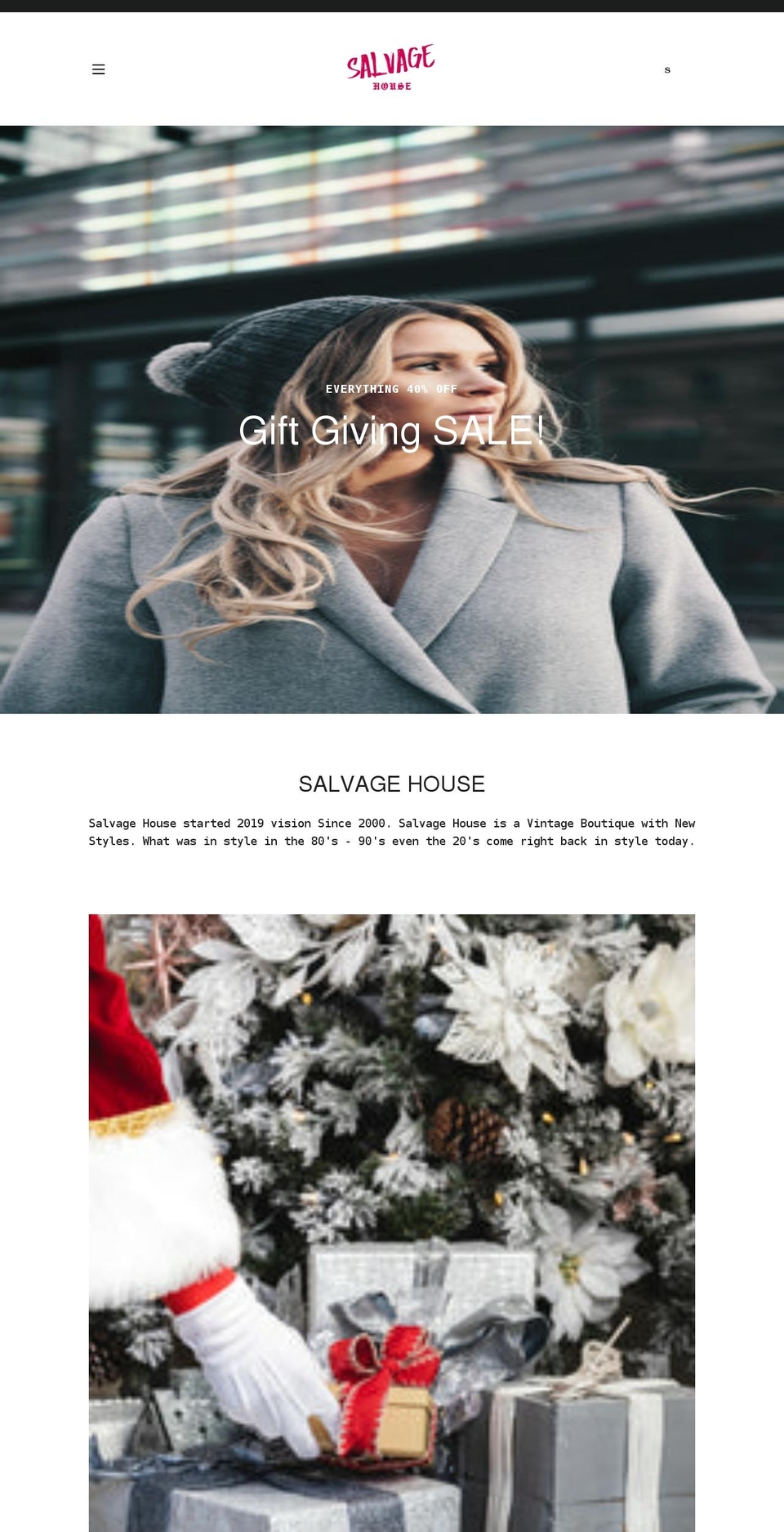 salvagehousela.com shopify website screenshot