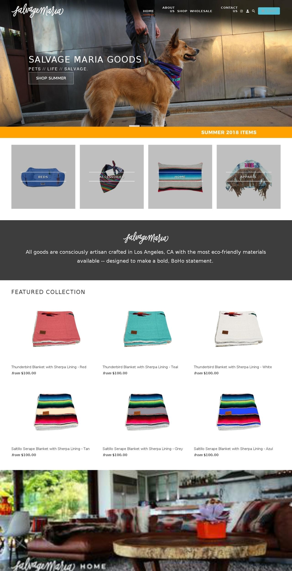 salvagemaria.com — Shopify storefront screenshot