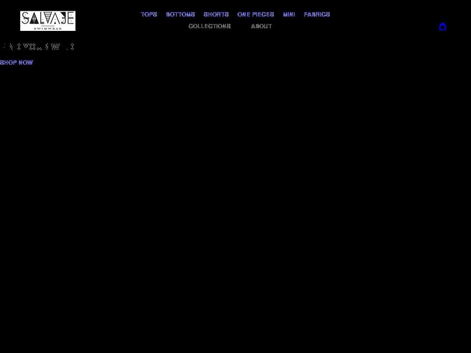 salvajeswimwear.com shopify website screenshot