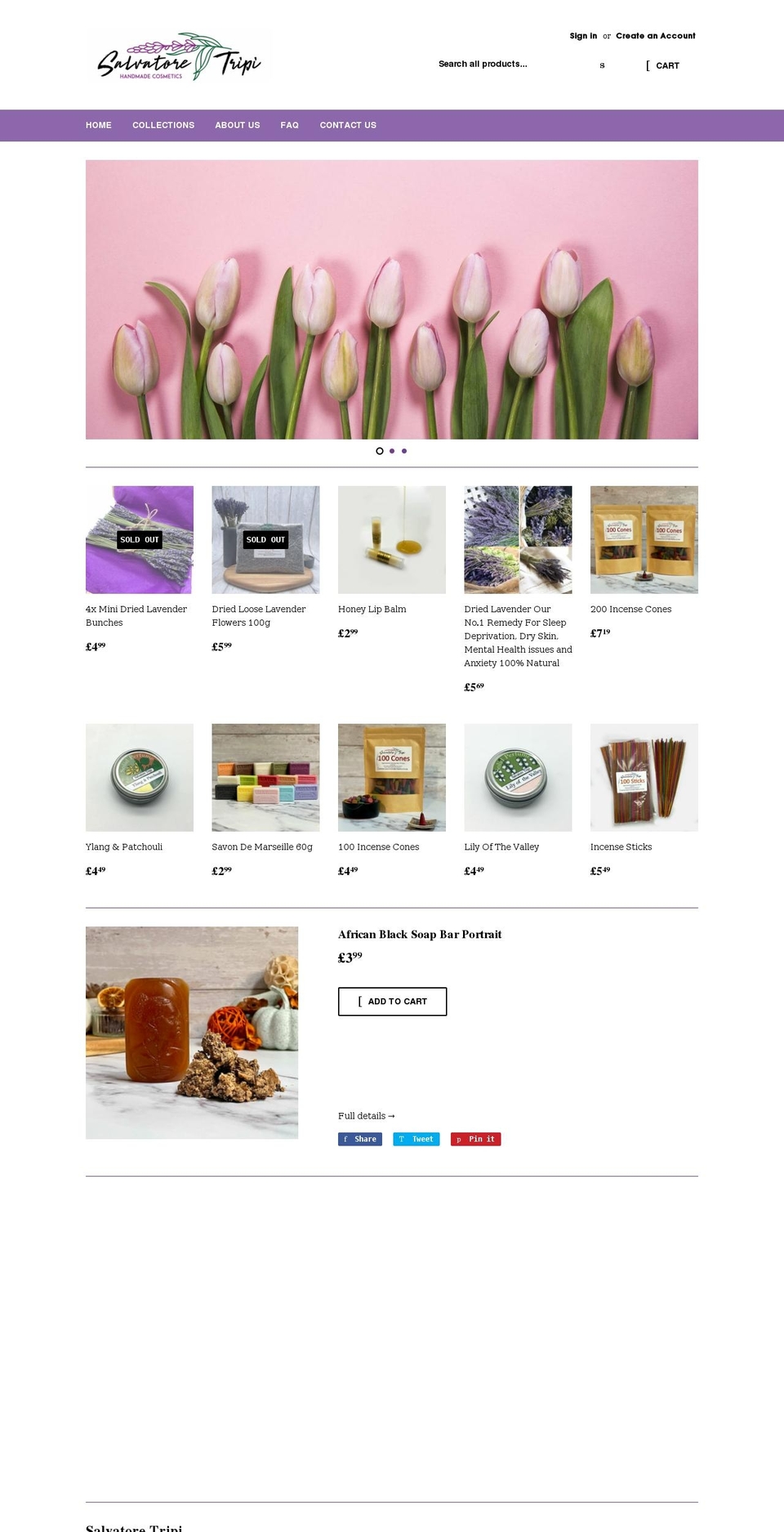 salvatoretripi.co.uk shopify website screenshot