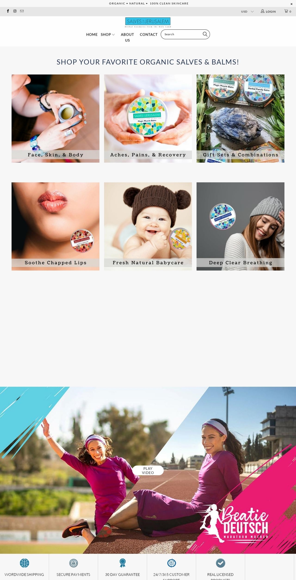 salvesofjerusalem.com shopify website screenshot