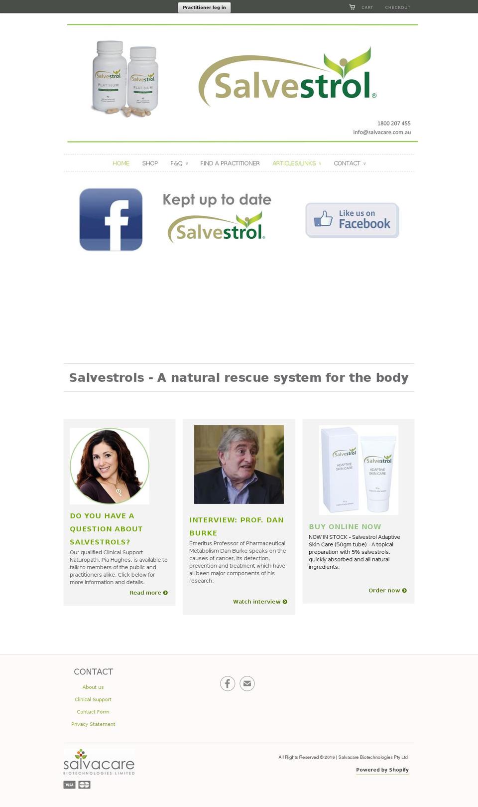 salvestrol.com.au shopify website screenshot