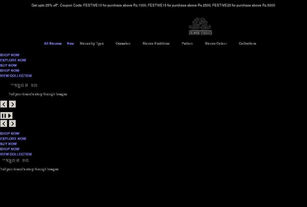salwarstudio.com shopify website screenshot