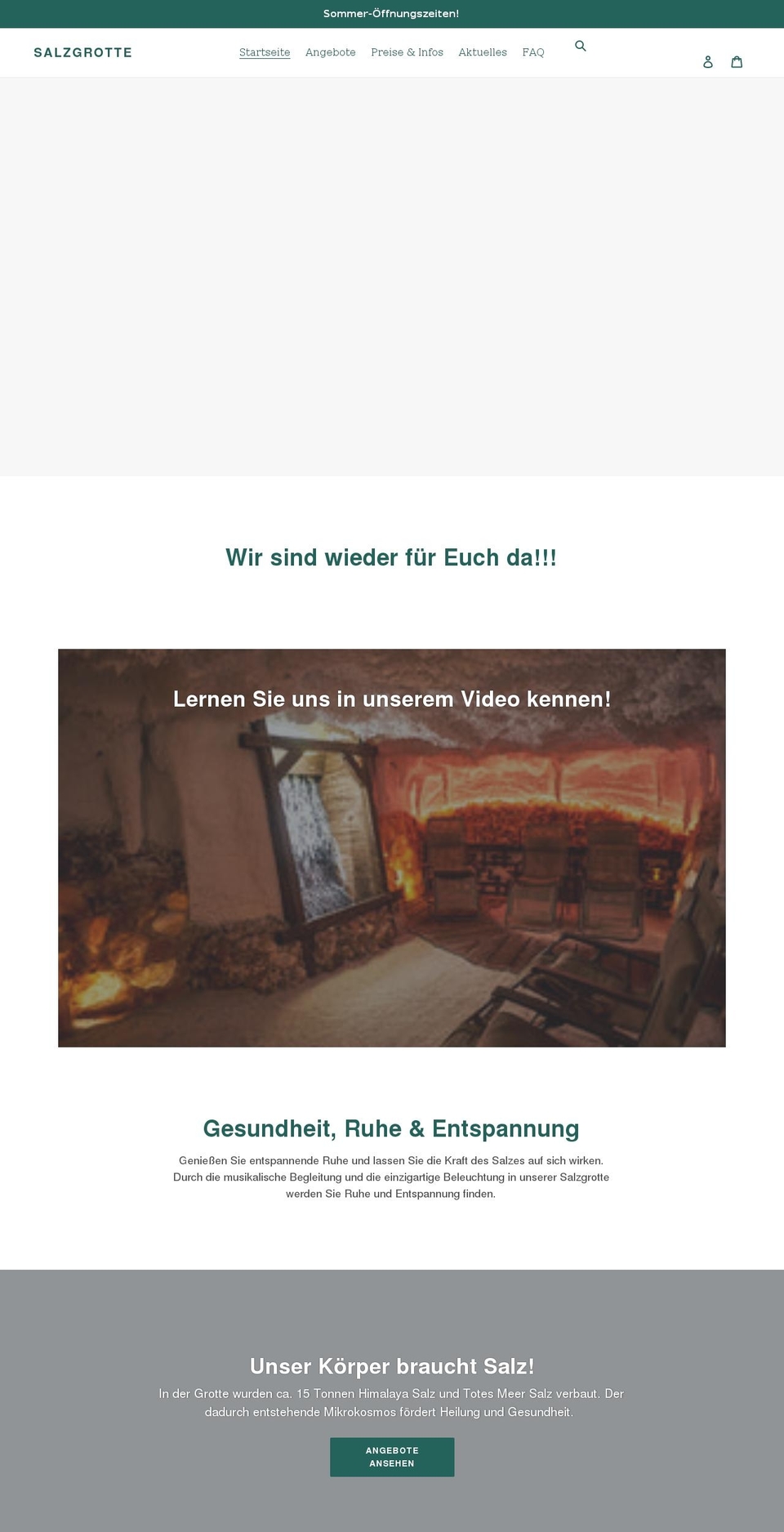 salzgrottememmingen.de shopify website screenshot