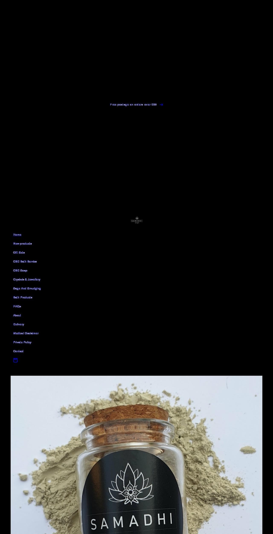 samadhisoaps.com shopify website screenshot