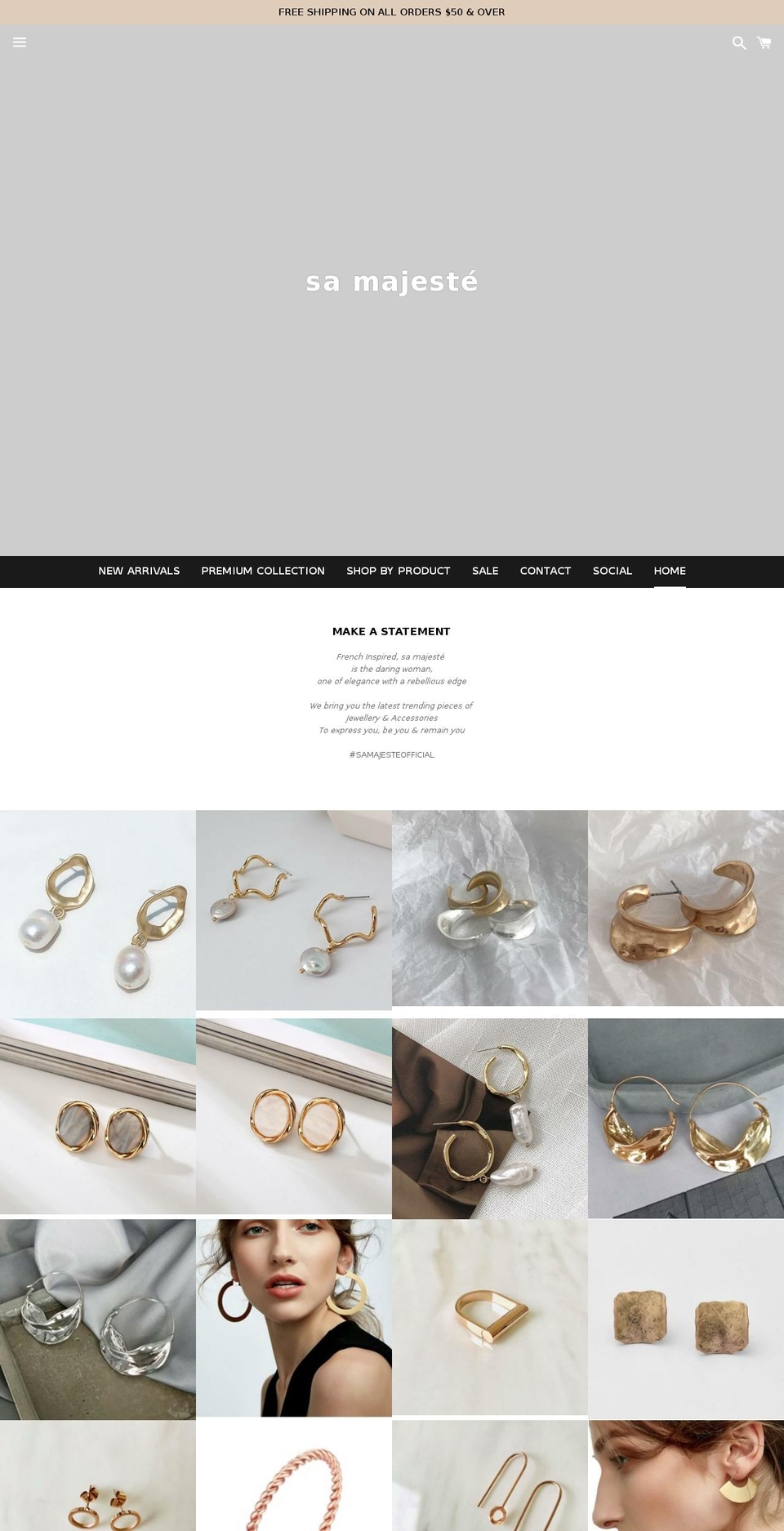 samajeste.com.au shopify website screenshot