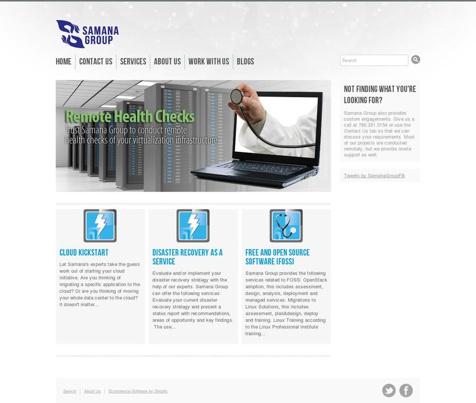 samanagroup.com shopify website screenshot