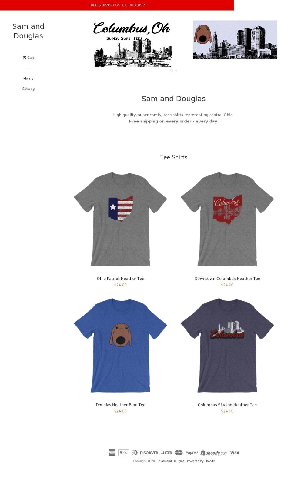 samanddouglas.com — Shopify storefront screenshot