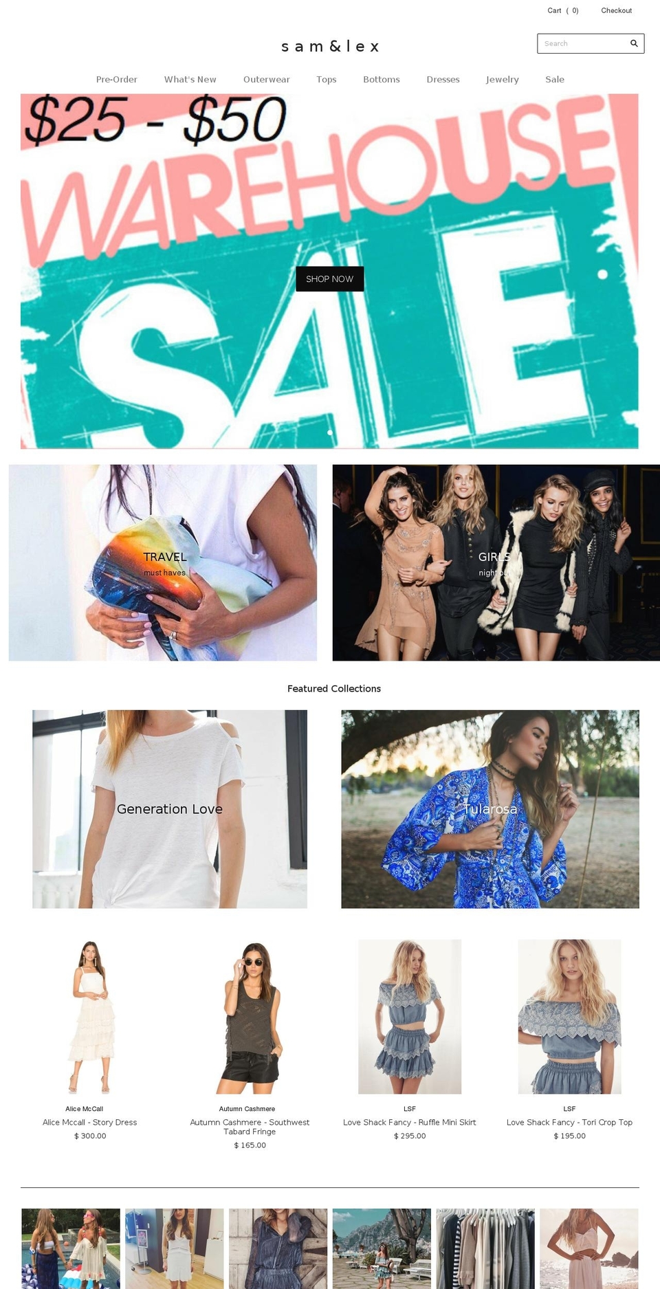samandlexboutique.com shopify website screenshot