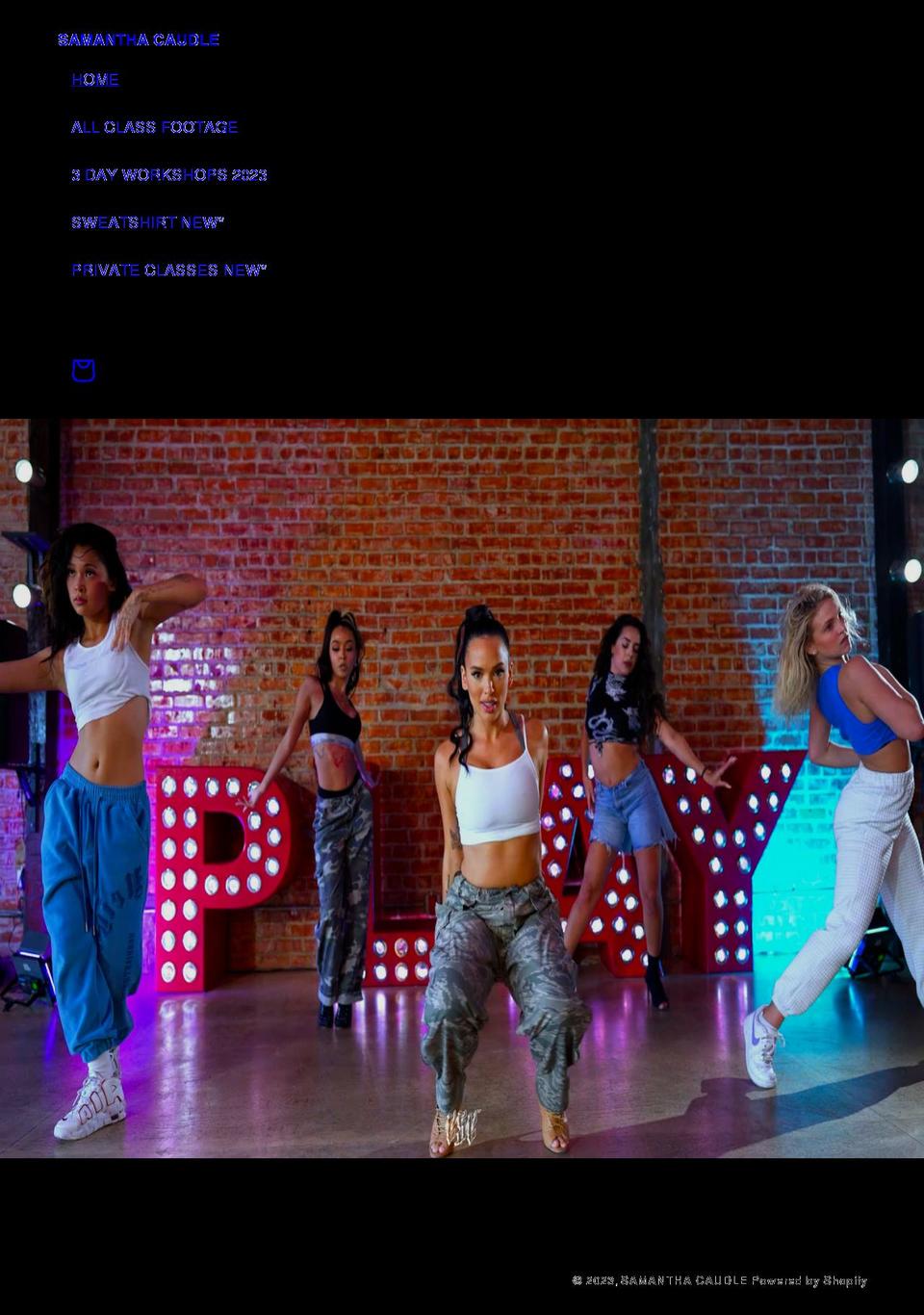 samanthacaudle.com shopify website screenshot