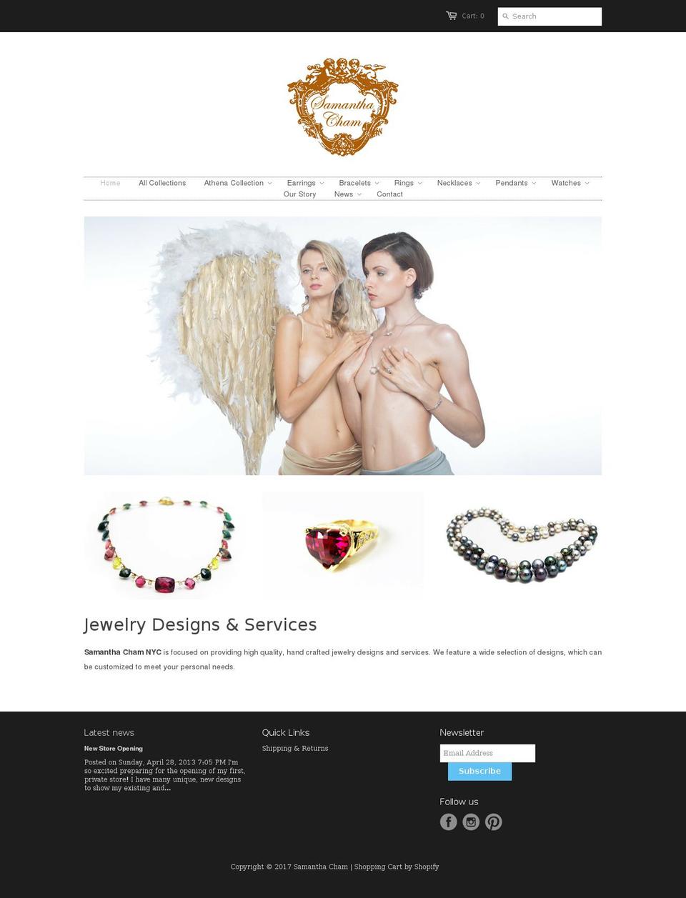 samanthacham.com shopify website screenshot