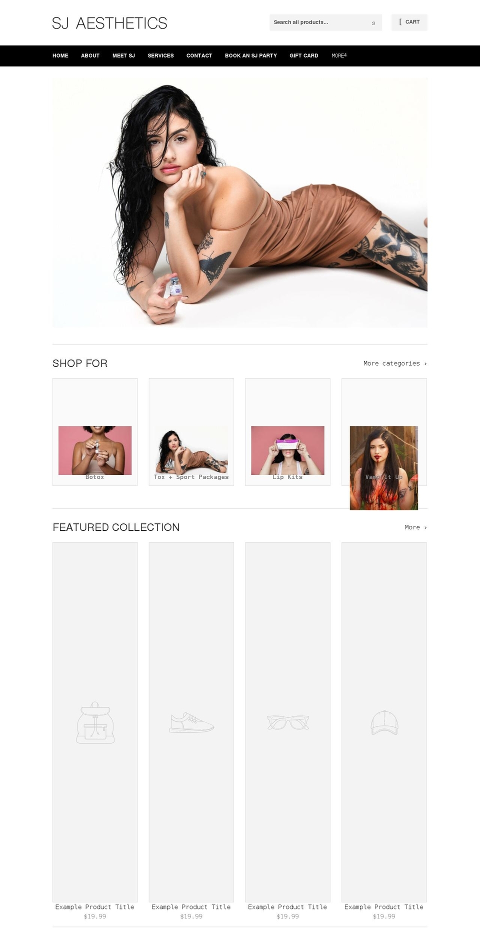samanthajaesthetics.com shopify website screenshot