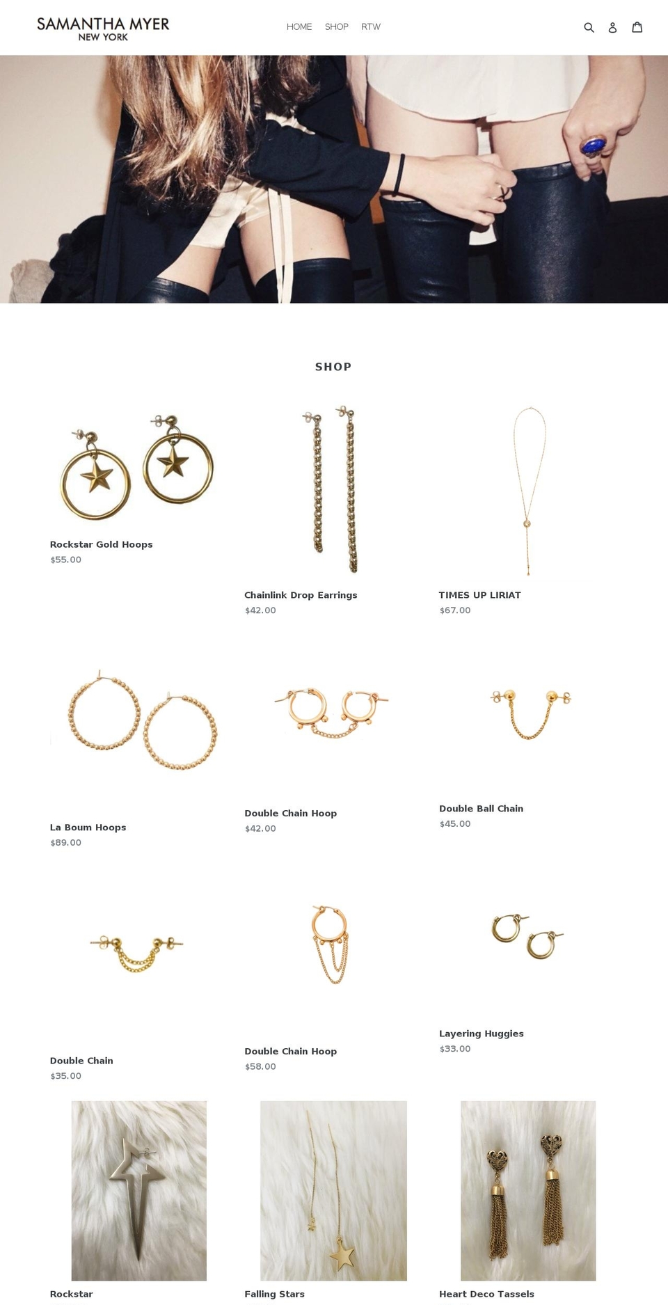 samanthamyer.com shopify website screenshot