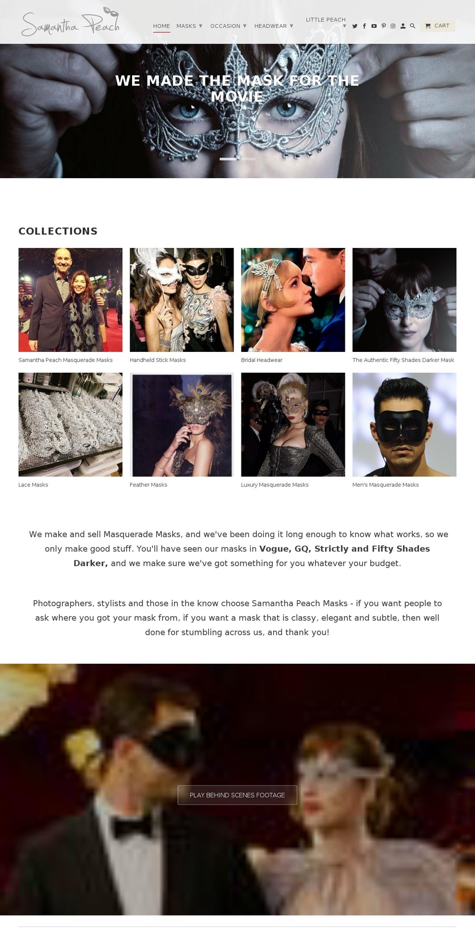 samanthapeach.com — Shopify storefront screenshot