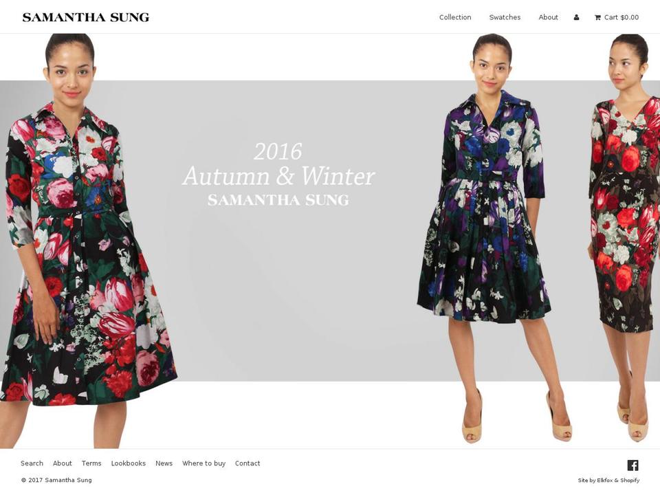 samanthasung.com shopify website screenshot