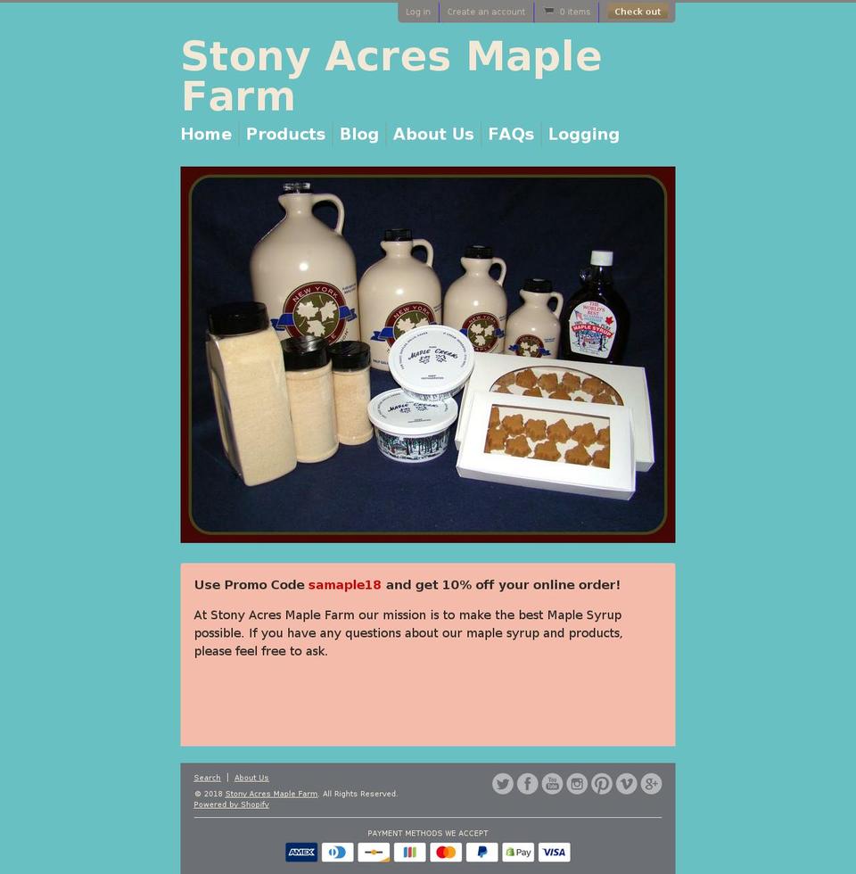 samaplefarm.com shopify website screenshot