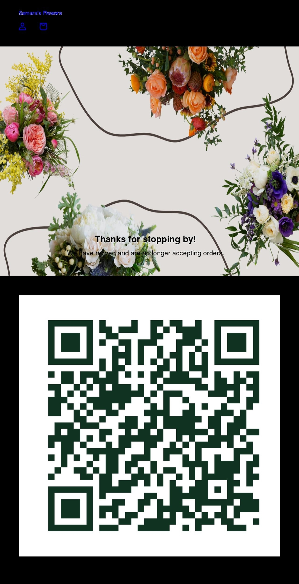 samarasflowers.com shopify website screenshot