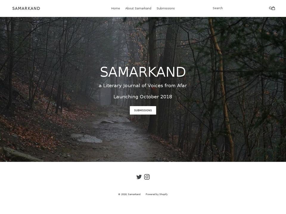 samarkandpress.com — Shopify storefront screenshot