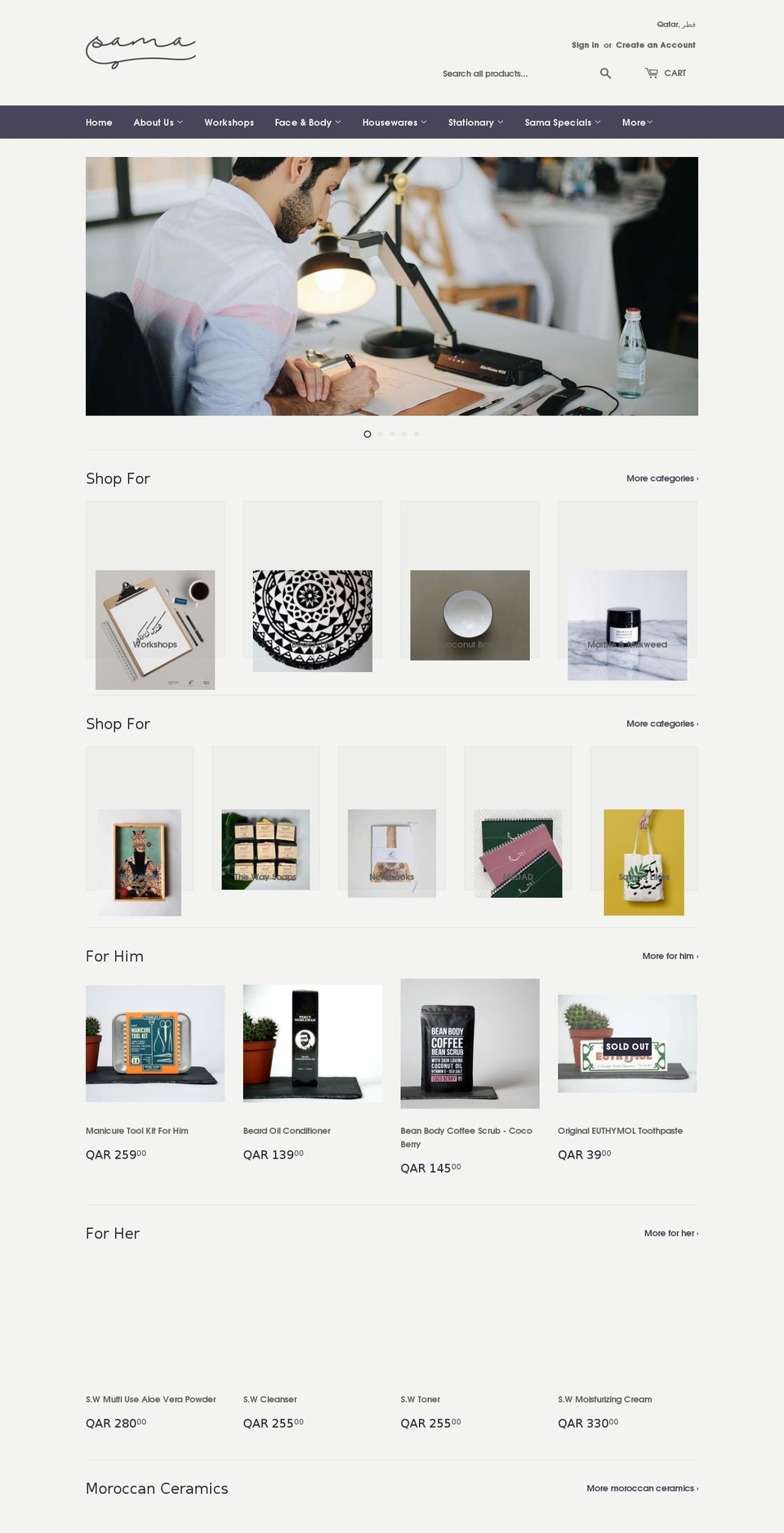 samastoreqa.com — Shopify storefront screenshot