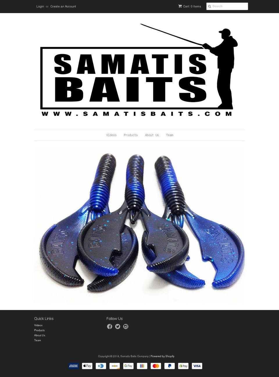 samatisbaits.com shopify website screenshot