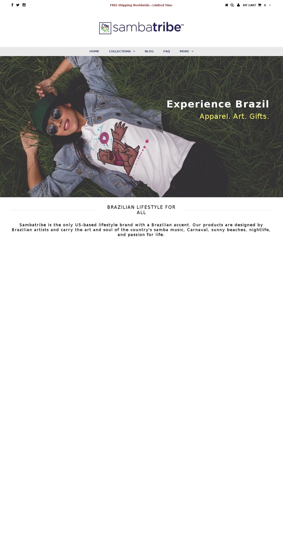 sambatees.com — Shopify storefront screenshot