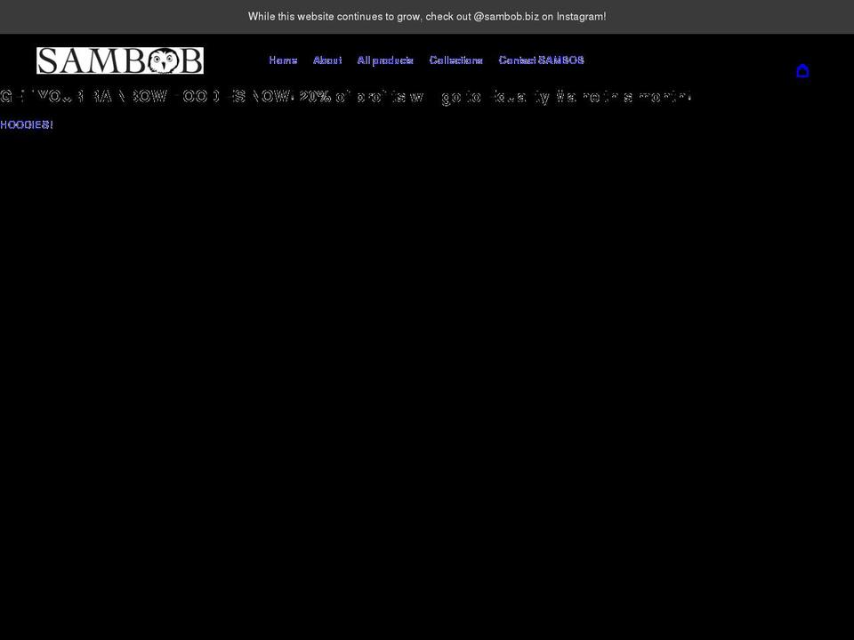 sambob.biz shopify website screenshot