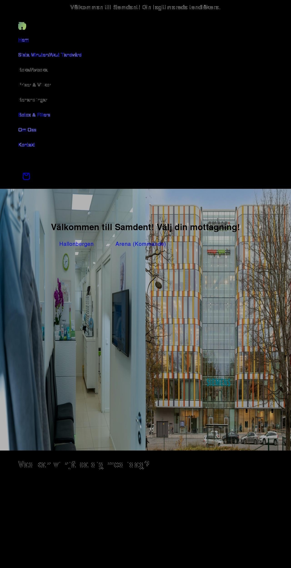 samdent.se shopify website screenshot
