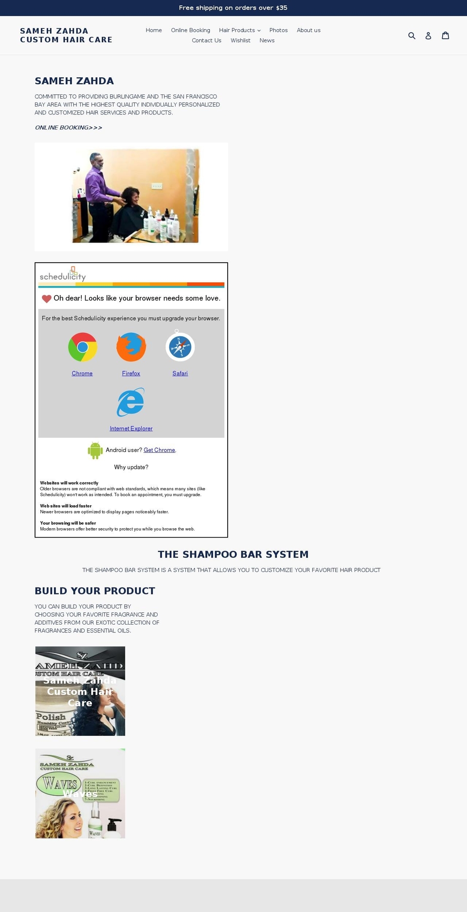 samehzahda.com shopify website screenshot