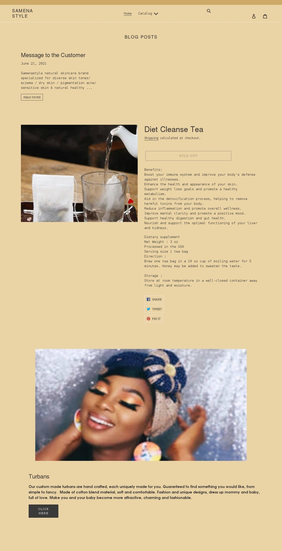 samenastyle.com shopify website screenshot