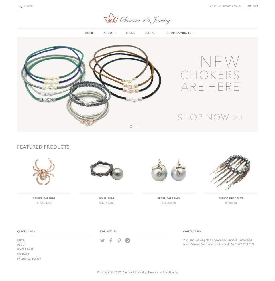samira13.com shopify website screenshot