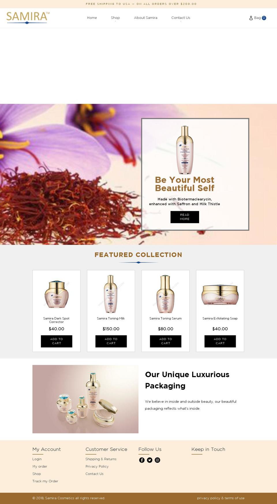 Made With ❤ By Arctic Grey (V2) Shopify theme site example samiracosmetics.com