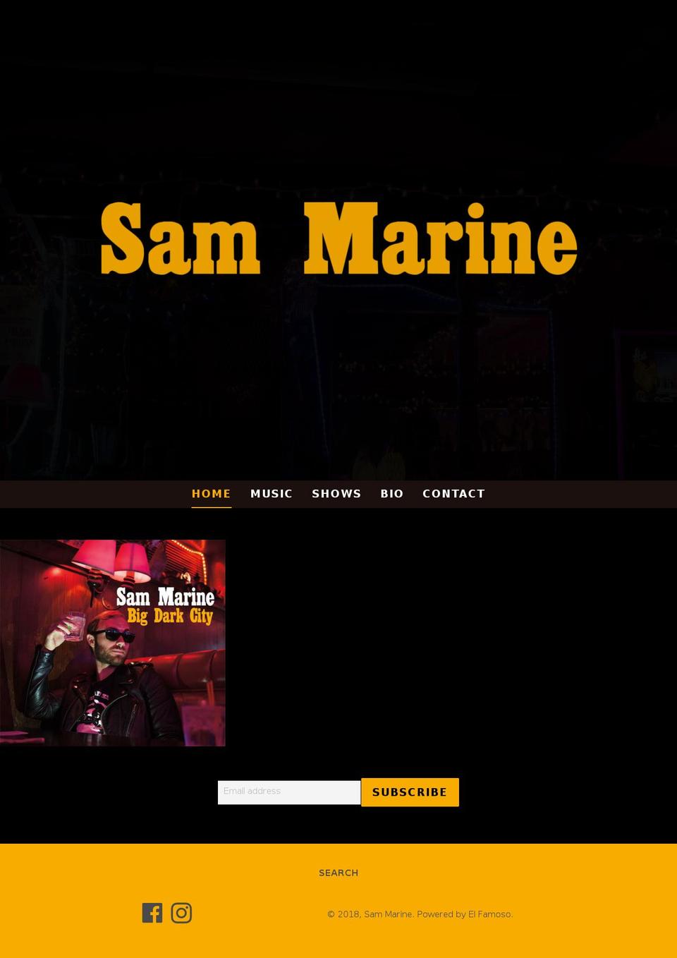 sammarinemusic.com — Shopify storefront screenshot
