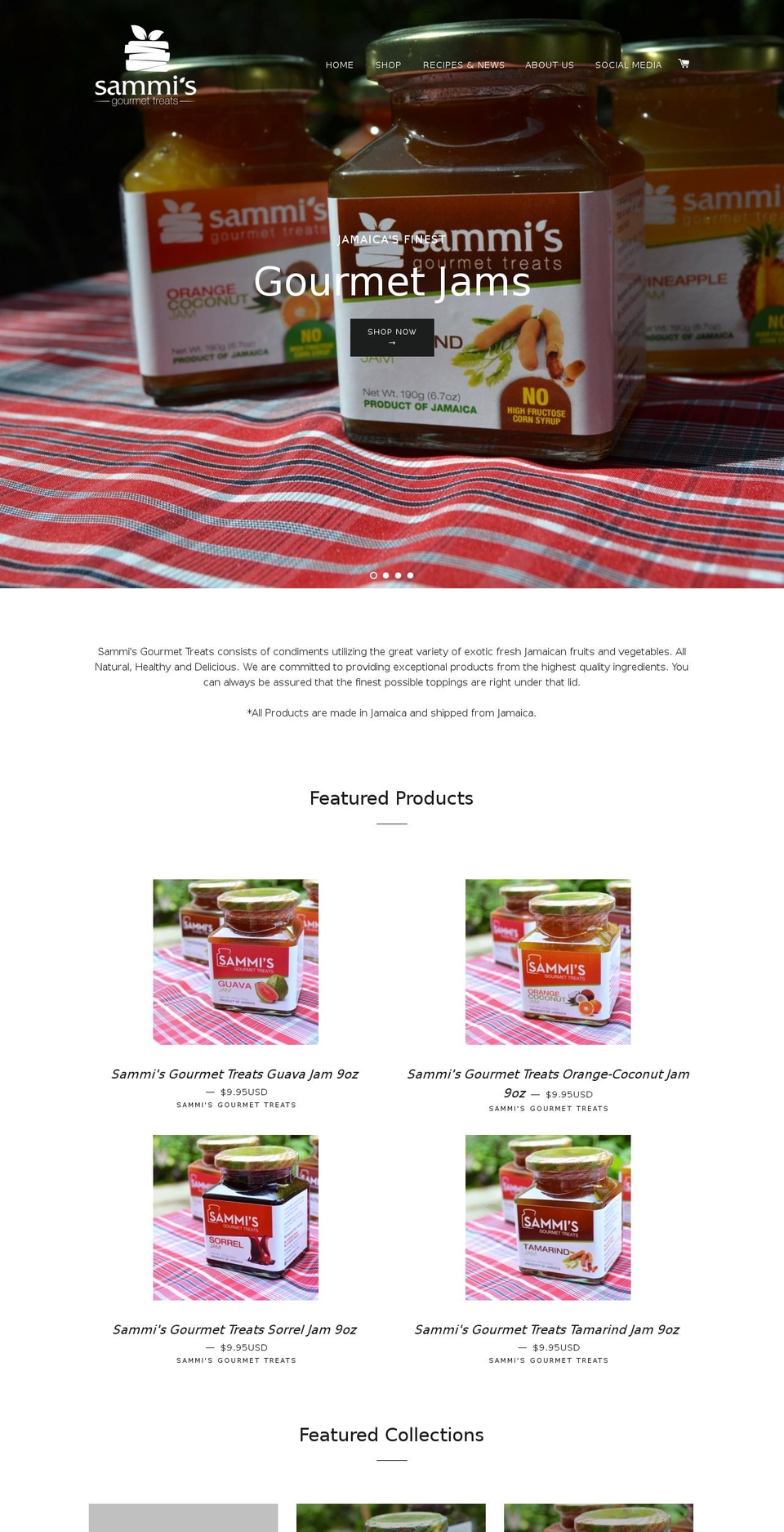 sammistreats.com shopify website screenshot