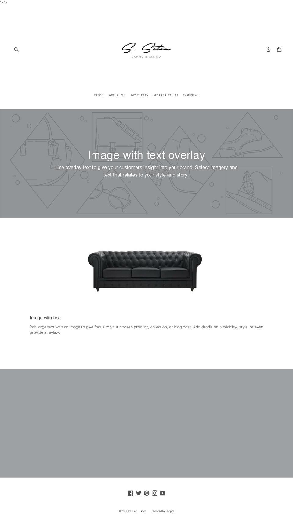 sammybsotoa.com — Shopify storefront screenshot