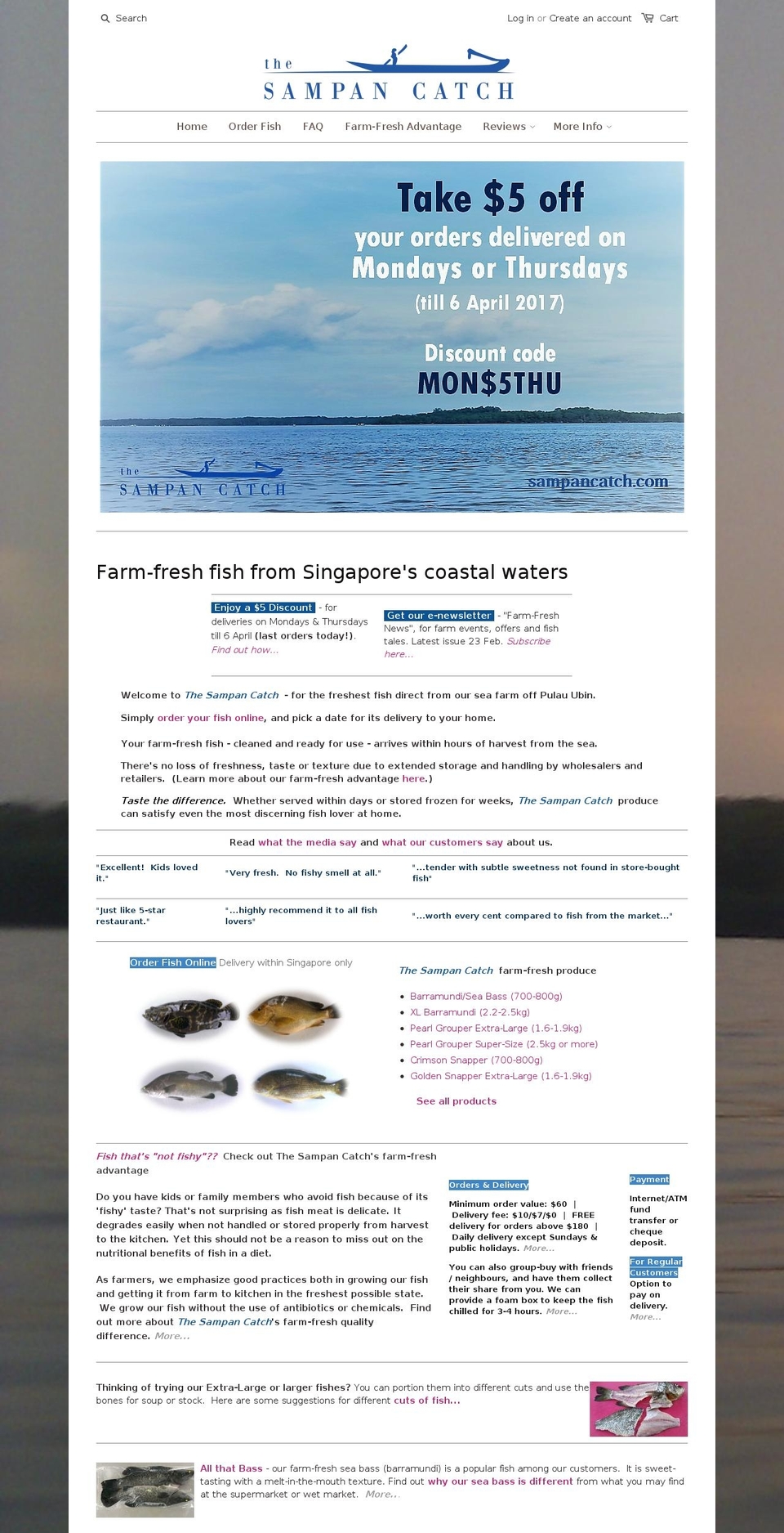 sampancatch.com shopify website screenshot