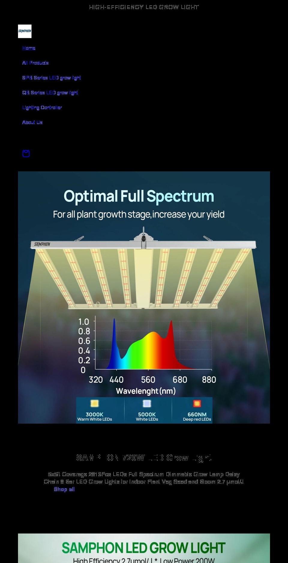 samphon.com shopify website screenshot