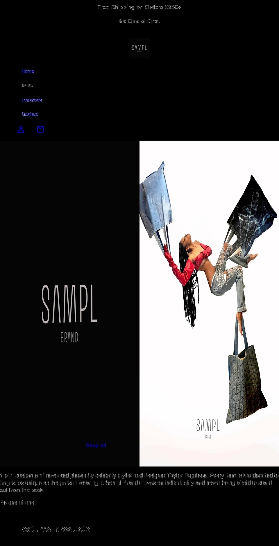 samplbrand.com shopify website screenshot