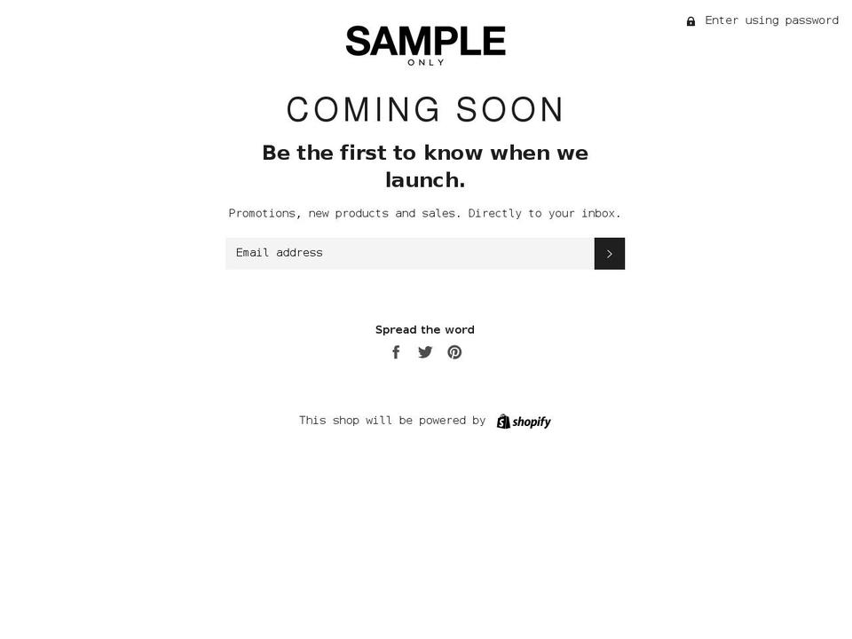 sample-only.com shopify website screenshot