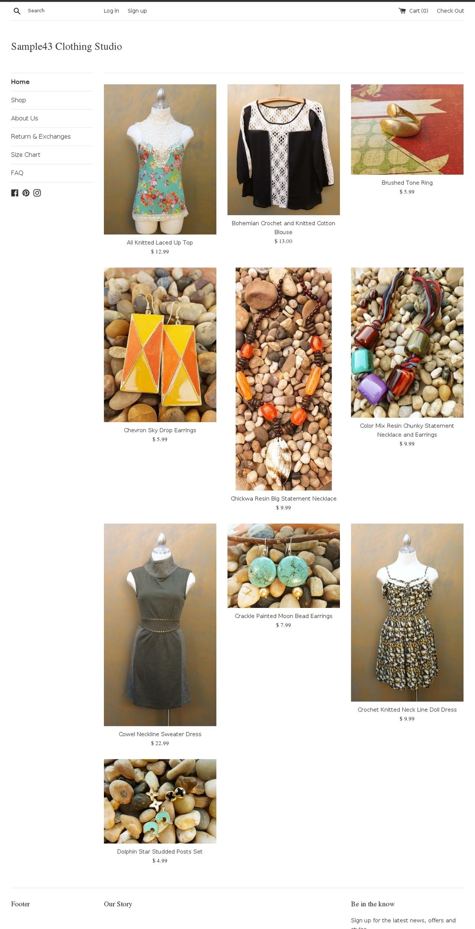 sample43clothingstudio.com shopify website screenshot