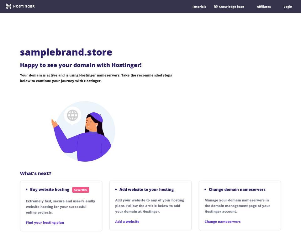 samplebrand.store shopify website screenshot