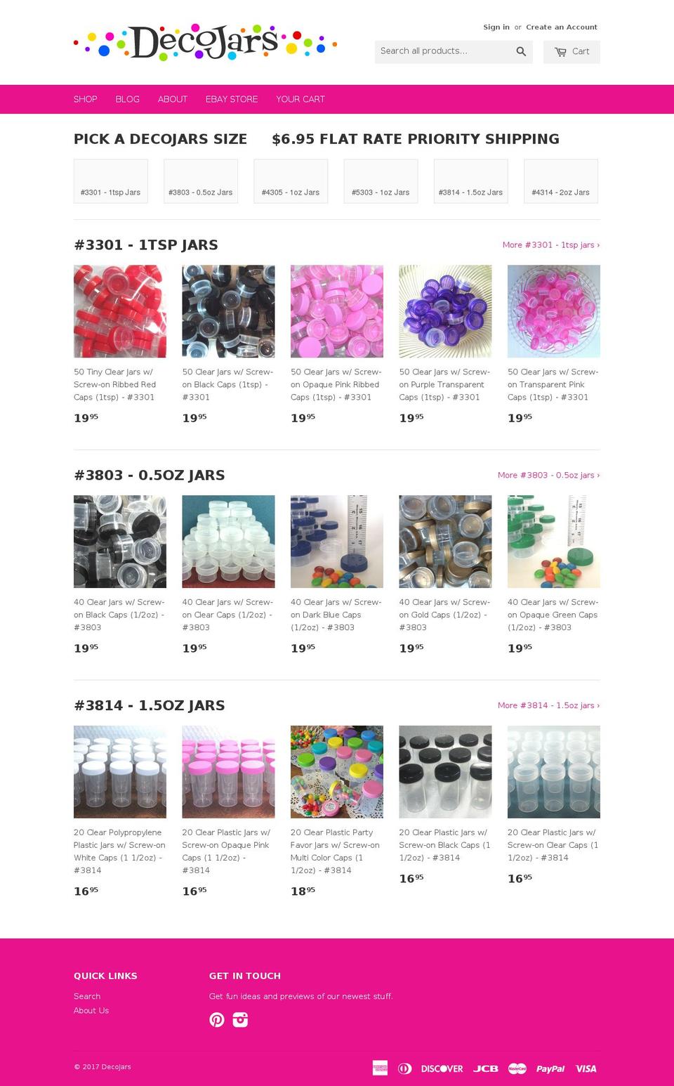 samplejars.com shopify website screenshot