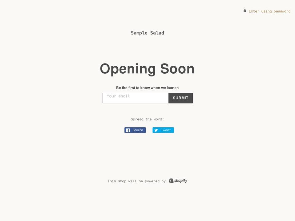 samplesalad.com shopify website screenshot