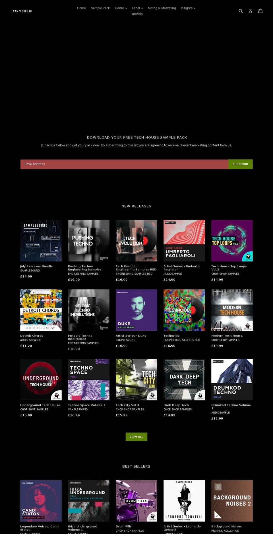 Samplesound Theme Shopify theme site example samplesound.myshopify.com