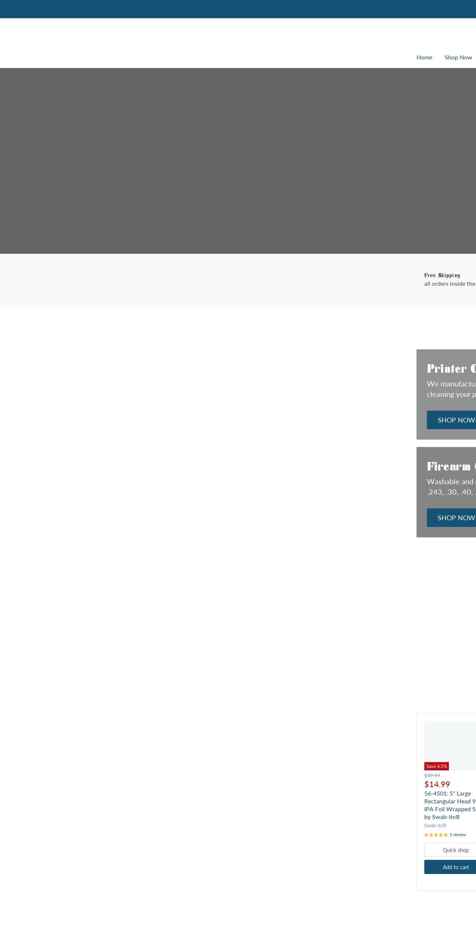 samplingswabs.com — Shopify storefront screenshot