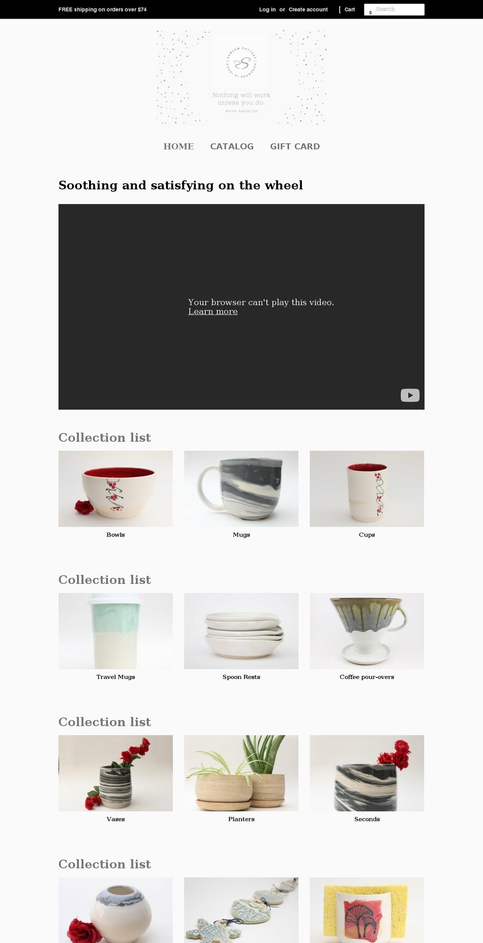 samsampottery.com shopify website screenshot
