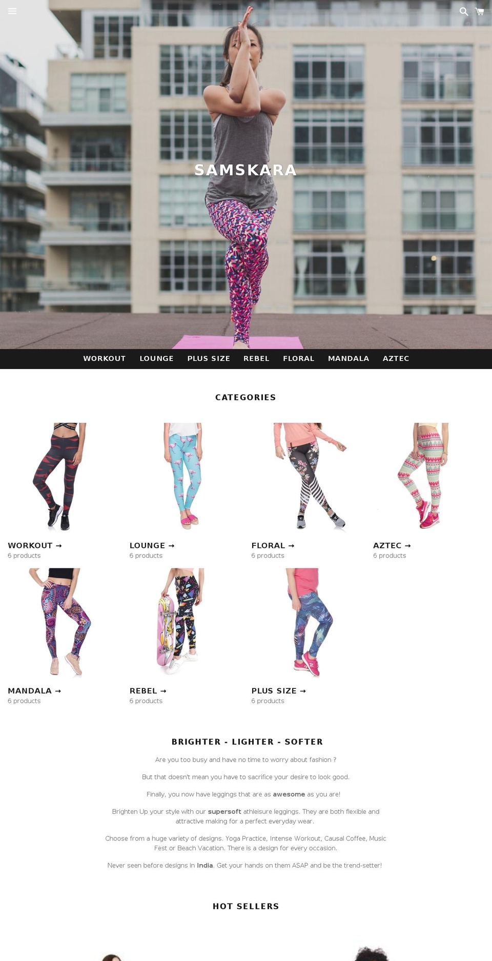 samskaraclothing.com — Shopify storefront screenshot
