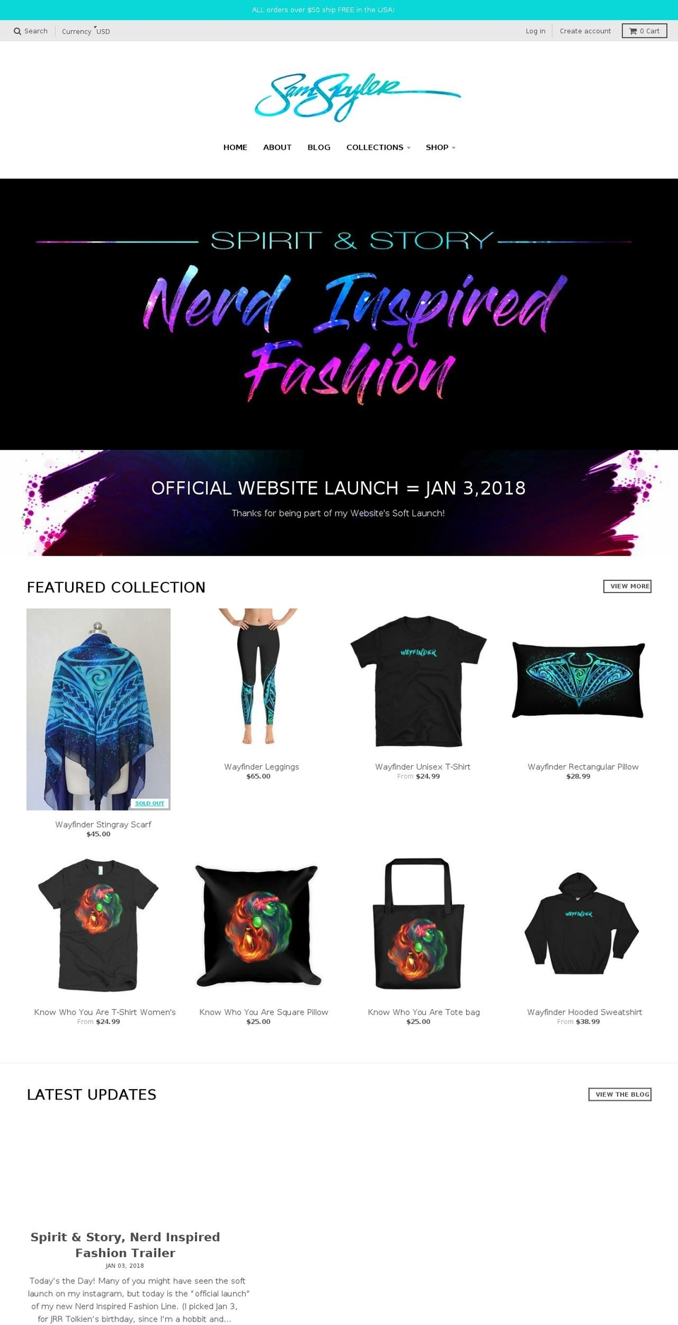 samskylerart.com — Shopify storefront screenshot